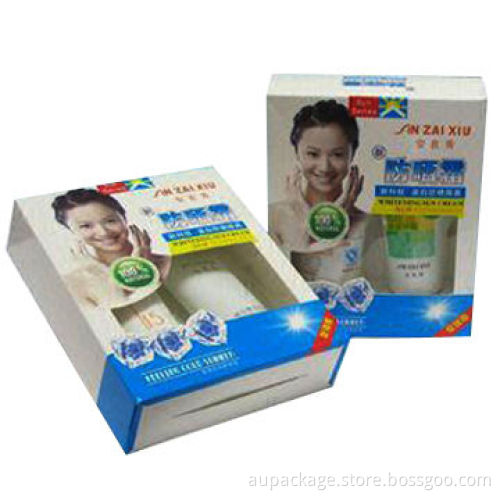 Paper box for lip sticker, self-combine bottom